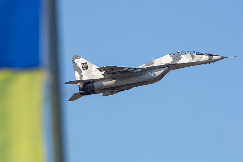 ウクライナ軍のMiG-29戦闘機　Volodymyr Vorobiov-Shutterstock