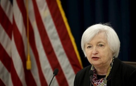　６月１５日、米ＦＯＭＣは政策金利の据え置きを決定した。写真はイエレンＦＲＢ議長。ワシントンで３月撮影（２０１６年　ロイター／Kevin Lamarque）