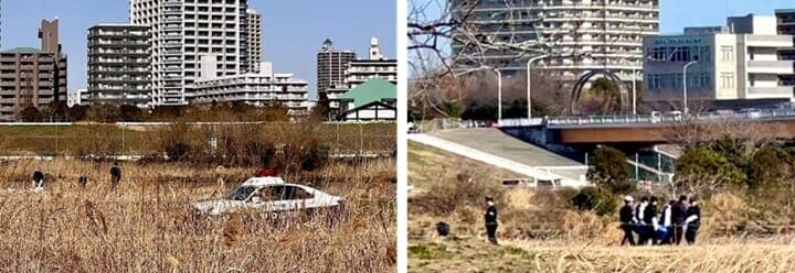 荒川河川敷のホームレス