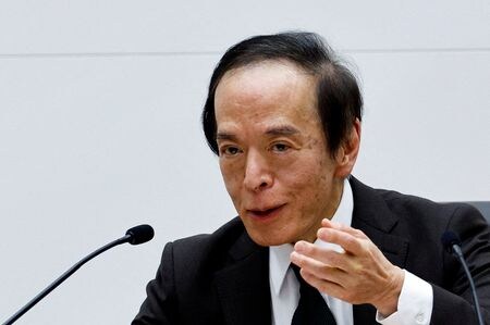 　５月８日、日銀の植田和男総裁（写真）は衆院財務金融委員会で、足元の円安はこれまでのところ基調的な物価上昇率に大きな影響はなかったものの、「今後影響してくるリスクがある」と述べた。写真は都内で３月撮影（２０２４　ロイター／Kim Kyung-Hoon）