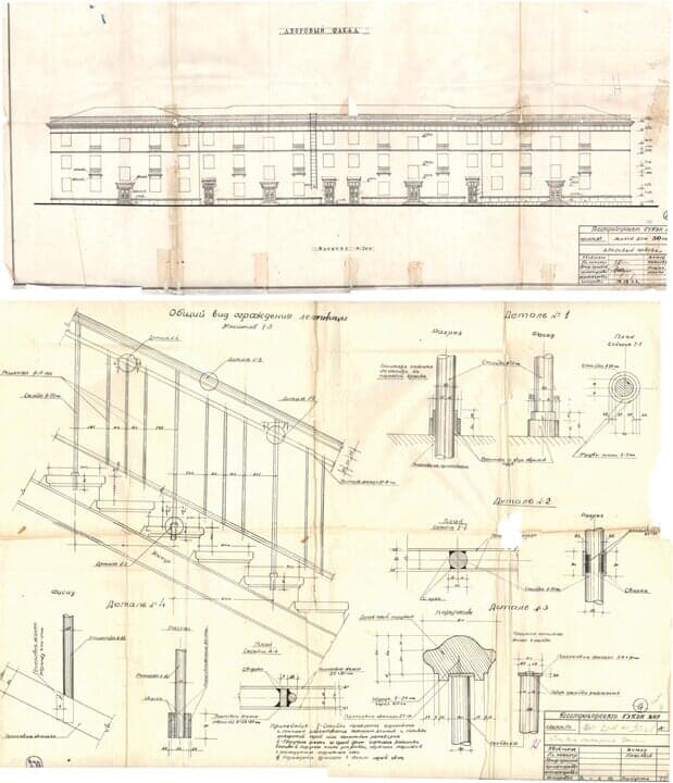 モンゴルの集合住宅の設計図面
