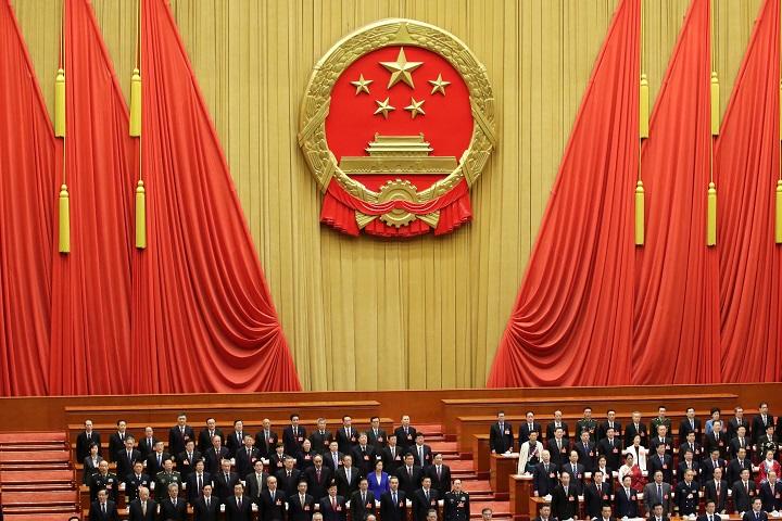 3月5日に北京の人民大会堂で開幕した全国人民代表大会（全人代） Jason Lee-REUTERS