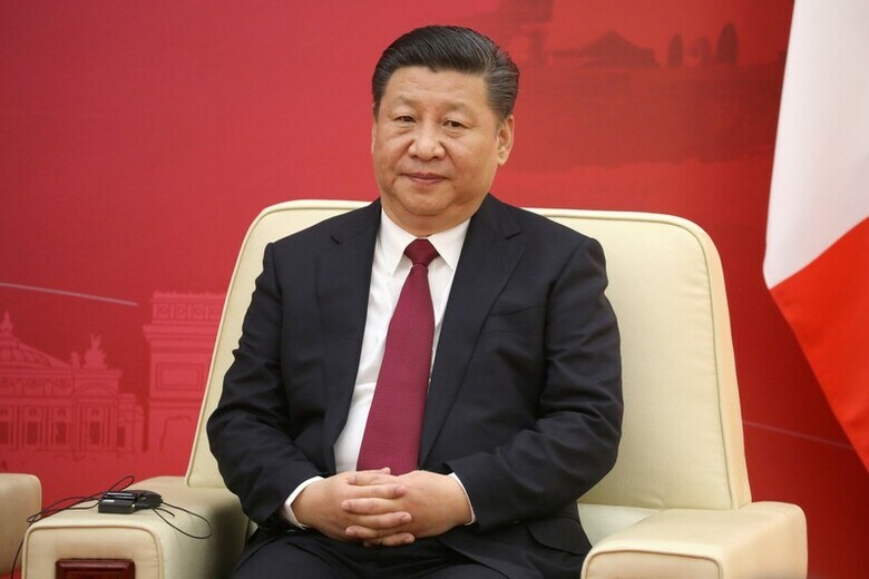 １月１９日、中国共産党の第１９期中央委員会第２回全体会議（２中全会）が、２日間の日程を終えて閉幕し、昨秋の党大会で党規約に盛り込まれた習近平総書記（国家主席）の政治思想「習近平の新時代の中国の特色ある社会主義思想」を憲法に明記することを確認した。写真は同総書記。９日、北京で撮影。代表撮影（2018年　ロイター）