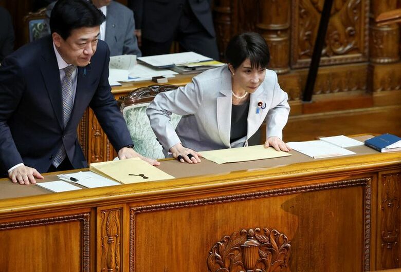 2026年4月7日、国会で撮影。REUTERS/Issei Kato