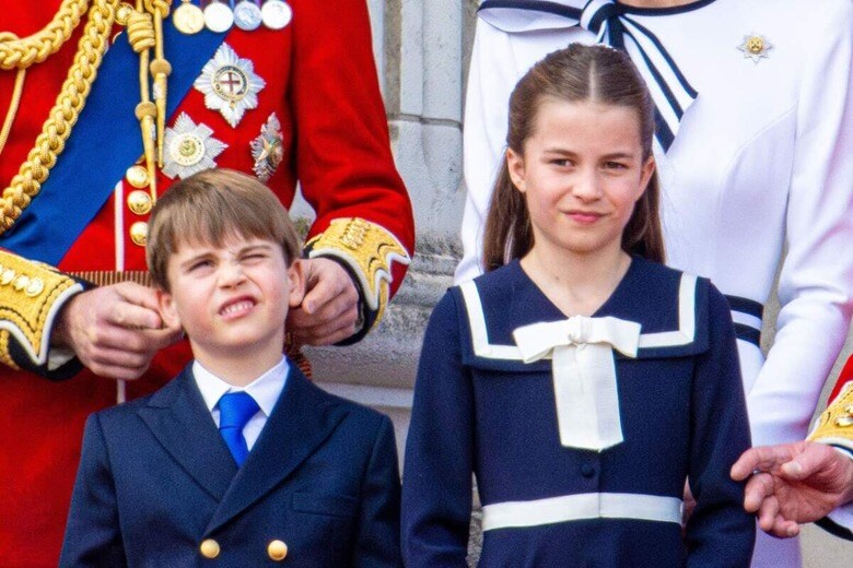 2024年「トゥルーピング・ザ・カラー」でのルイ王子とシャーロット王女　Dutch Press Photo/Cover Images via Reuters Connect
