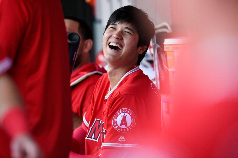 ロサンゼルス・エンゼルスで活躍する「二刀流」の大谷翔平選手　Kelvin Kuo-USA TODAY Sports