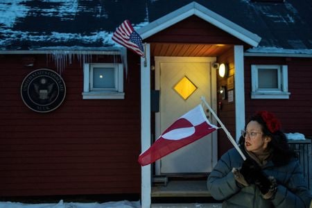　デンマーク自治領グリーンランドのニールセン自治政府首相は２２日、グリーンランドに病院船を派遣するとしたトランプ米大統領の投稿に対し「結構だ」として提案を拒否した。写真はヌークで１月撮影（２０２６年　ロイター／Marko Djurica）
