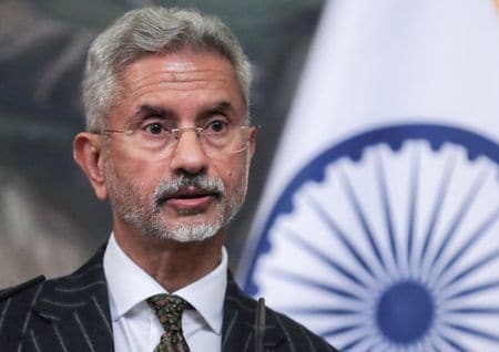　１２月５日、インドのジャイシャンカル外相（写真）は、ロシアに輸出可能な製品リストを同国政府に提供したと認めた。写真は１１月ロシアのモスクワでの代表撮影（２０２２年／ロイター）