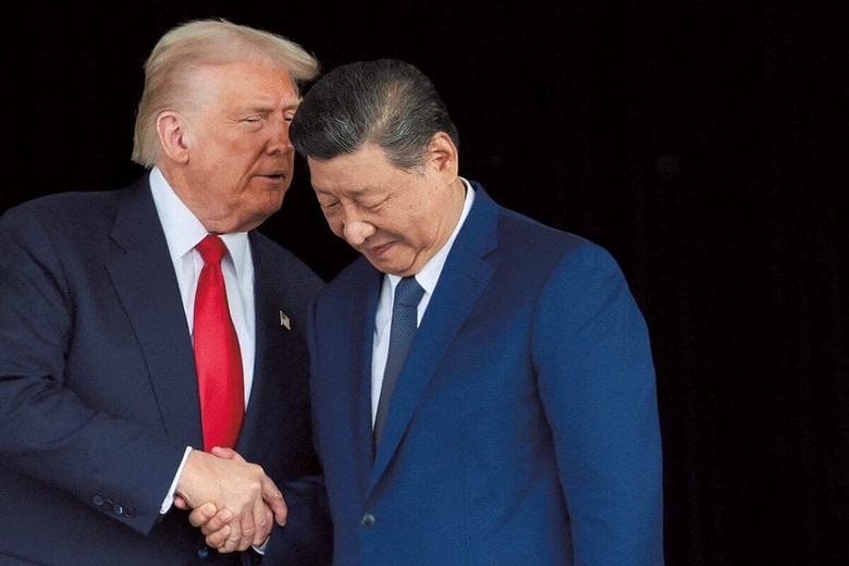 韓国で首脳会談を終えたトランプ米大統領と習国家主席（10月30日）　EVELYN HOCKSTEINｰREUTERS