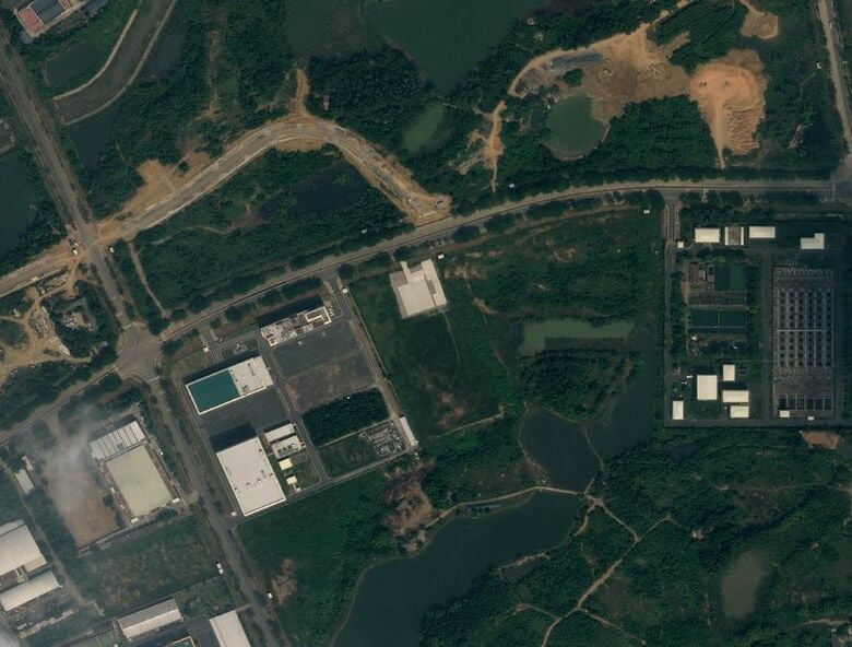 ベトナム初の半導体製造工場の建設予定地。10月15日、ベトナムのハノイで撮影。Airbus Pleiades Neo提供。REUTERS