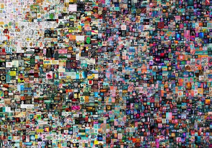 75億円で落札されたBEEPLEによるデジタルアート 「EVERYDAYS: THE FIRST 5000 DAYS」 2021/BEEPLE/REUTERS