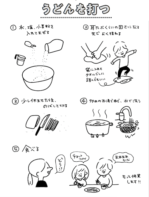 うどんを打つ