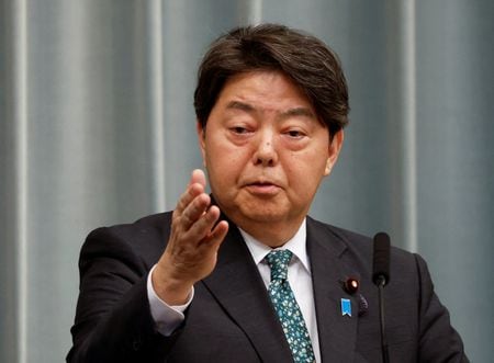 　２月１０日、林芳正官房長官（写真）は午前の会見で、日本製鉄によるＵＳスチール買収に関するトランプ米大統領の発言に関して、「日本製鉄はこれまでと異なる大胆な提案を検討している」と述べた。写真は都内で２０２３年１２月撮影（２０２５　ロイター／Issei Kato）