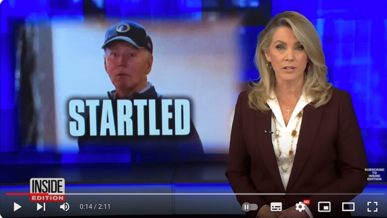 衝突音にびっくりしたバイデン大統領　Inside Edition/YouTube