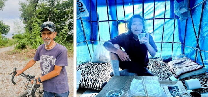 荒川河川敷のホームレス