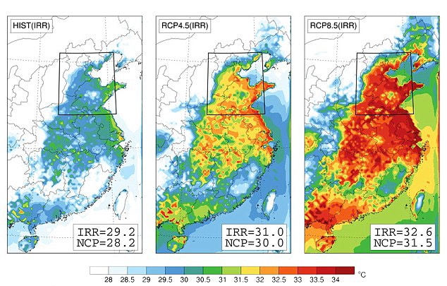 中国・華北平原の暑さは生存の限界を越える…　Research Square