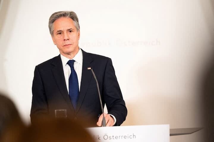 ブリンケン米国務長官　REUTERS/ Elisabeth Mandl