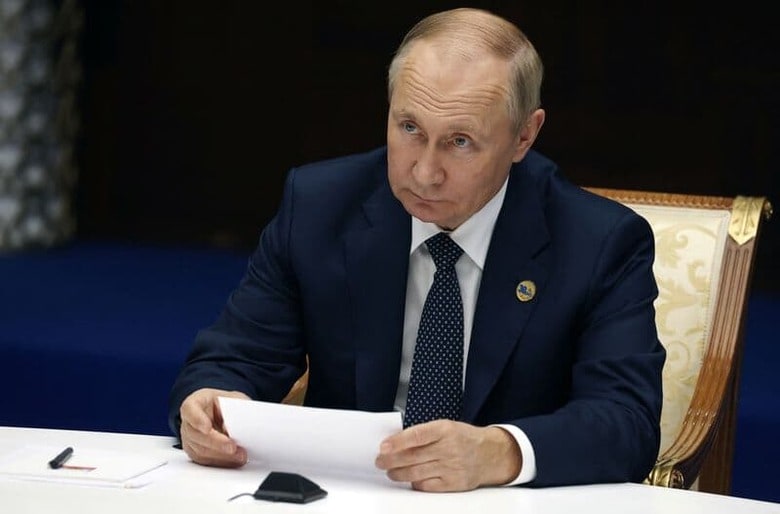 ロシアのプーチン大統領。カザフスタンのアスタナで代表撮影（２０２２年　ロイター）