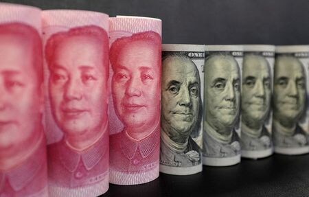 　中国人民銀行（中央銀行）が発表した１月末の外貨準備は３兆１１５０億ドルで、前月末から７５億７０００万ドル増加した。写真は北京で２０１６年１月撮影（２０２０年　ロイター／Jason Lee）