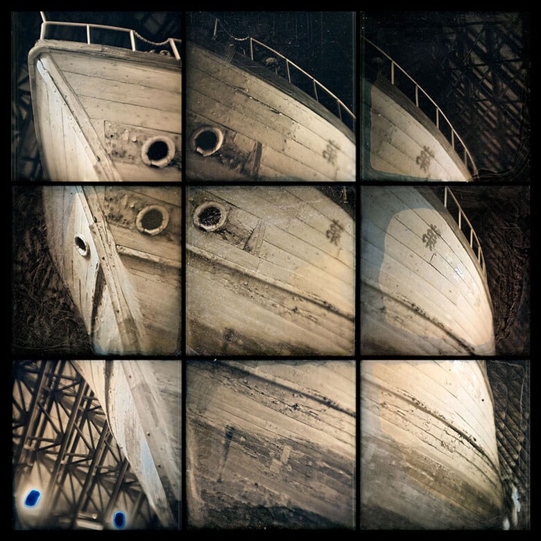 第五福竜丸の多焦点モニュメント、スタディ #2　『百の太陽に灼かれて』　2012　46x46cm　個人蔵