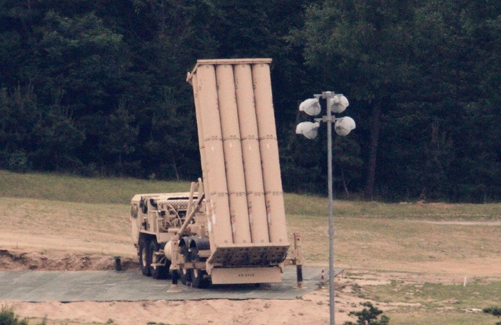 韓国に配備されたTHAAD弾道ミサイル防衛システム　Kim Hong-Ji-REUTERS