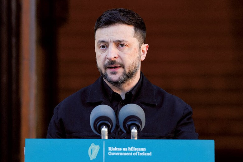 ドローンに追跡されたゼレンスキー　CLODAGH KILCOYNEｰREUTERS