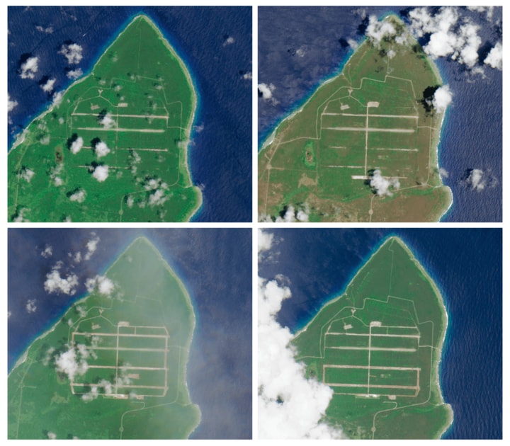 欧州宇宙機関の地球観測衛星「センチネル2」が撮影したノースフィールド飛行場