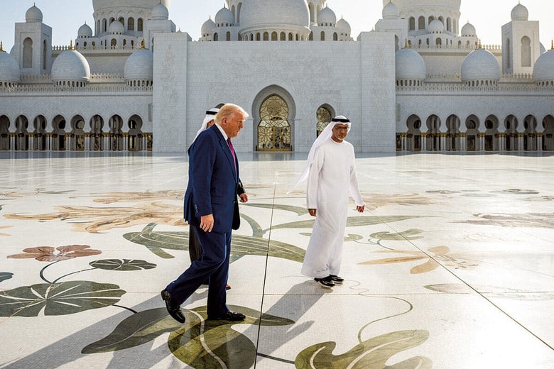アラブ首長国連邦（UAE）の首都アブダビを訪れたトランプ（5月15日）　THE WHITE HOUSEｰEYEPRESSｰREUTERS