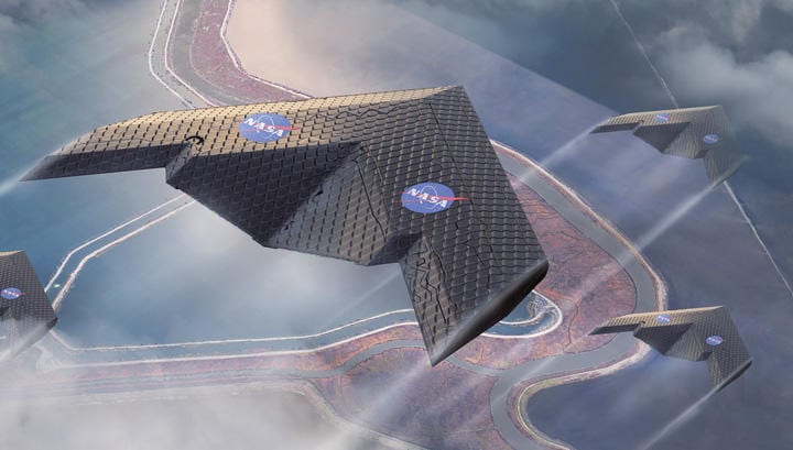 新しい翼は離陸、巡航、着陸の各段階に適した形状に変幻自在に変化する　Eli Gershenfeld, NASA AMES RESEARCH CENTER