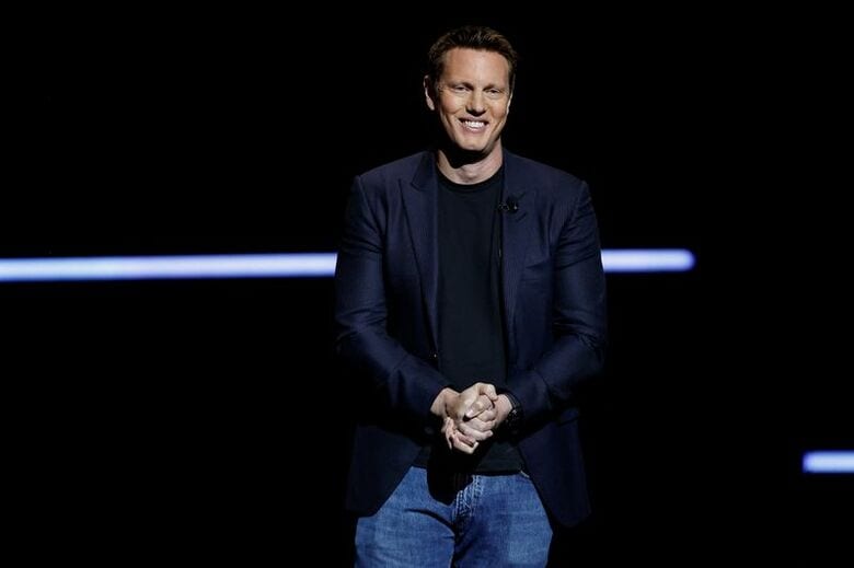 写真は米メディア大手パラマウントのデービッド・エリソン最高経営責任者（ＣＥＯ）。4月16日、米ネバダ州ラスベガスで撮影。REUTERS/Caroline Brehman