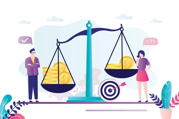 50歳前後になると男女の所得格差は驚くほど拡大する　Aleksei Naumov/iStock.