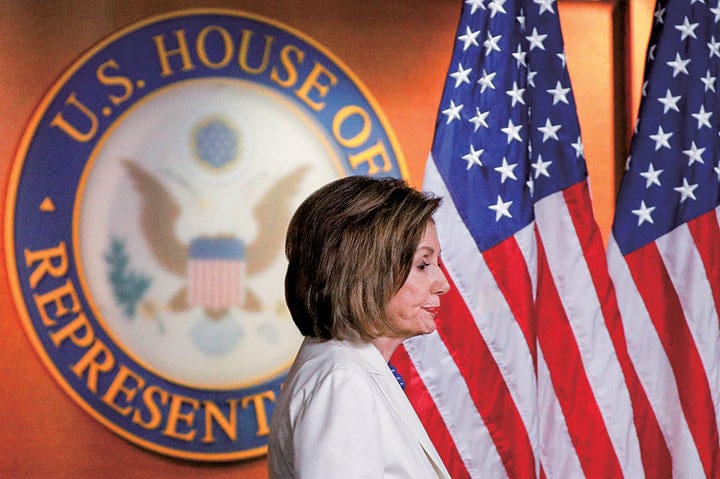 ペロシ下院議長が弾劾訴追手続きに入ると表明　TOM BRENNER-REUTERS