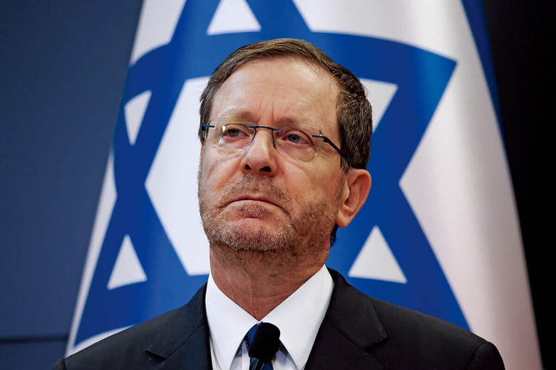 ヘルツォグは「将来、中東はユダヤ教徒とムスリムの対話の場になるだろう」と力説した　BEATA ZAWRZELｰNURPHOTOｰREUTERS