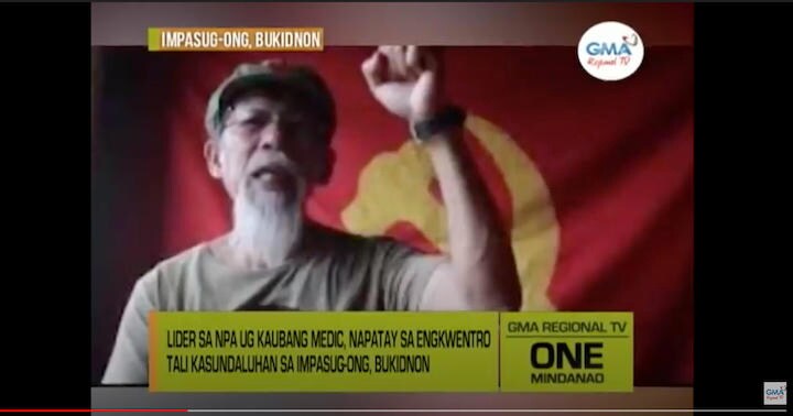 フィリピン軍に殺害された反政府組織「フィリピン共産党（CPP）」の武装部門「新人民軍（NPA）」の最高幹部ジョージ・マドロス司令官　 GMA Regional TV / YouTube