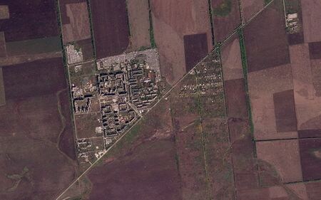 ロシア国防省は３日、ロシア軍がウクライナ東部ドネツク州の要衝ウグレダルを掌握したとの報道を確認した。写真はウグレダルの衛星写真。２０２２年９月撮影（２０２４年　ロイター/Planet Labs Inc./via REUTERS）