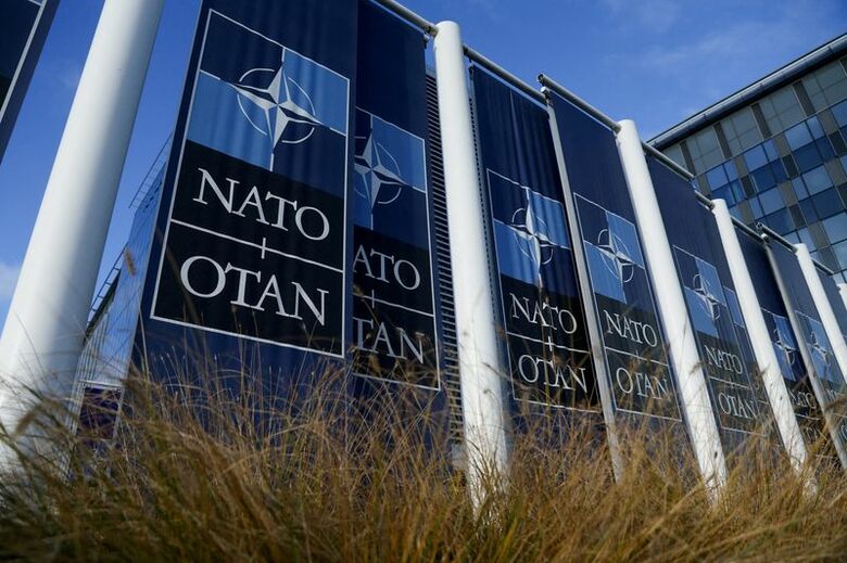 写真は北大西洋条約機構（ＮＡＴＯ）の本部。2023年11月、ベルギーのブリュッセルで撮影。 REUTERS/Yves Herman