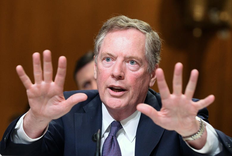 やり方は強引だが、米中貿易についてトランプが絶大な信頼を寄せているとされるライトハイザー　Mary F. Calvert-REUTERS