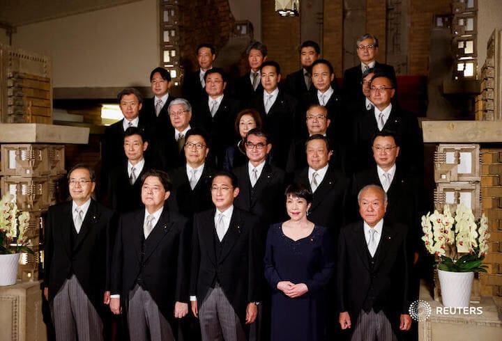 現在も自民党内の「保守派」はいるが……（写真は今月10日に発足した第２次岸田改造内閣）　Issei Kato-REUTERS
