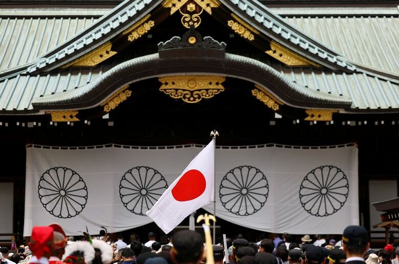 15日、靖国神社で撮影。REUTERS/Issei Kato