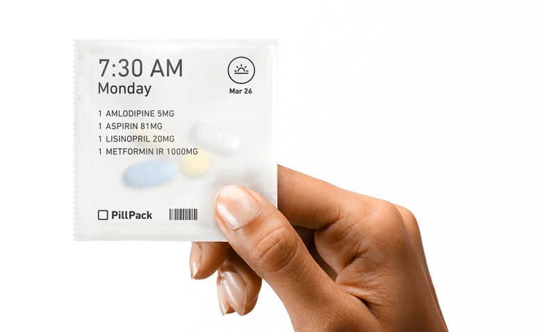 薬とビタミン剤を時間毎にまとめて個別包装して届けてくれる