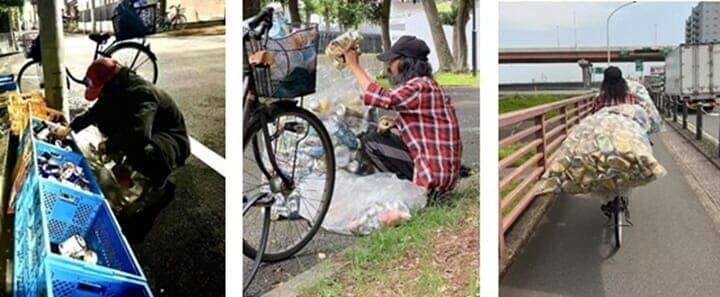 ホームレスたちがアルミ缶を売って得たお金は、血と汗の結晶だ