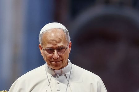 　６月２１日、ローマ教皇レオ１４世は人工知能（ＡＩ）の台頭がもたらす課題について政治家に警告し、若者への潜在的な影響を最大の懸念事項として取り上げた。バチカンで１４日撮影（２０２５年　ロイター/Yara Nardi）