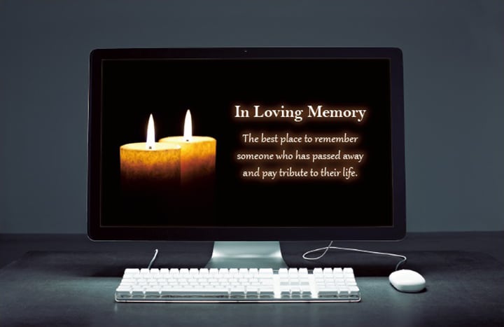 追悼文サイトに月間2400万件もアクセスがくる「魅力」とは　Erik Dreyer-The Image Bank/GETTY IMAGES(COMPUTER), FCAFOTODIGITAL/iStockphoto(SCREEN INSET)