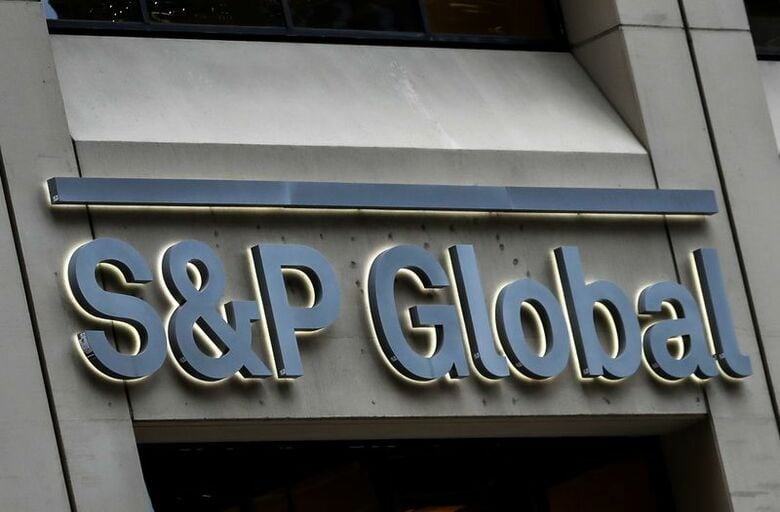 Ｓ＆Ｐグローバルのロゴ。12月、米ニューヨーク市の金融街で撮影。REUTERS/Brendan McDermid