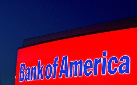 米金融大手バンク・オブ・アメリカ（ＢｏｆＡ）は２７日、国内４州で新たにコンシューマーバンキング向けの支店を増設すると発表した。２０１０年１月撮影（２０２３年　ロイター/Chris Keane）