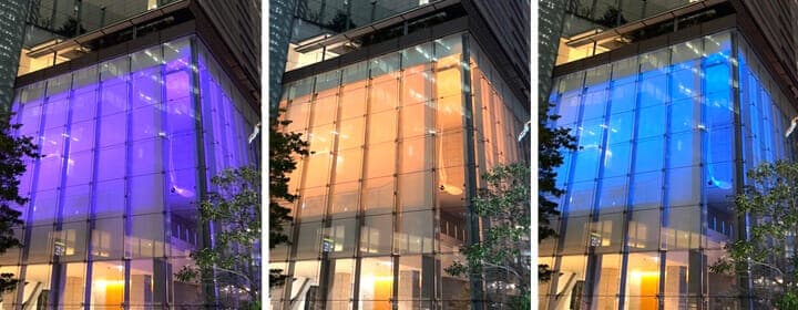 汐留ビルのライトアップ