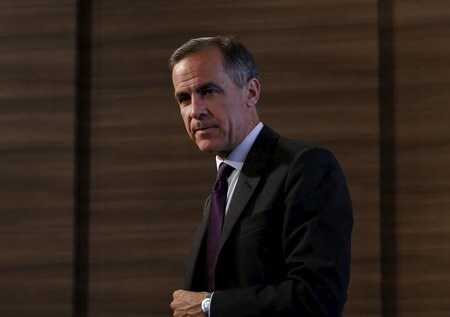 　４月２７日、イングランド銀行（英中央銀行）のカーニー総裁（写真）は、国民投票で英国の欧州連合（ＥＵ）離脱（ブレグジット）への賛成が大勢を占めポンドが急落した場合、物価上昇への影響を予測するのは簡単ではないとの見方を示した。３月撮影（２０１６年　ロイタ/Yuya Shino/File Photo）