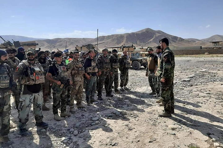 アフガニスタン軍幹部は国は自分たちで守れると自信を語るが（写真は7月4日、フェイザーバードの治安強化のため招集された特別部隊）　Afghanistan Ministry of Defence//REUTERS