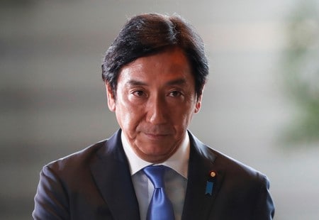 １０月２５日、共同通信などによると、菅原一秀経済産業相（写真）が安倍晋三首相に辞表を提出した。首相官邸で９月撮影（２０１９年　ロイター/Issei Kato）