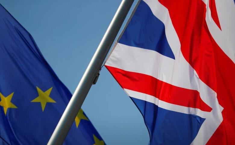 　４月９日、英国のＥＵ離脱を巡りＥＵ首脳らは、メイ英首相が求める離脱日の再延期を承認する見通し。ベルリンで撮影（２０１９年　ロイター/HANNIBAL HANSCHKE）